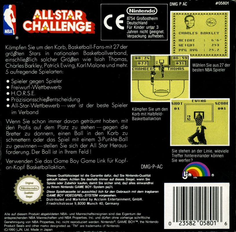 NBA All Stars Challenge - Gameboy Classic - 🕹️ Mein Retro Game