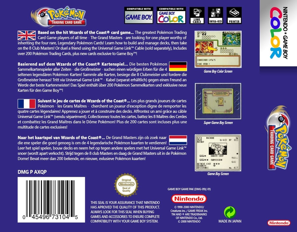 Pokemon Trading Card Game - Gameboy Classic & Color - 🕹️ Mein Retro Game
