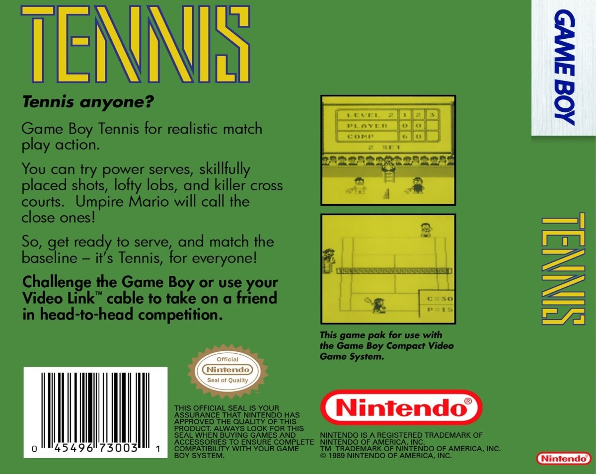 Tennis - Gameboy - 🕹️ Mein Retro Game